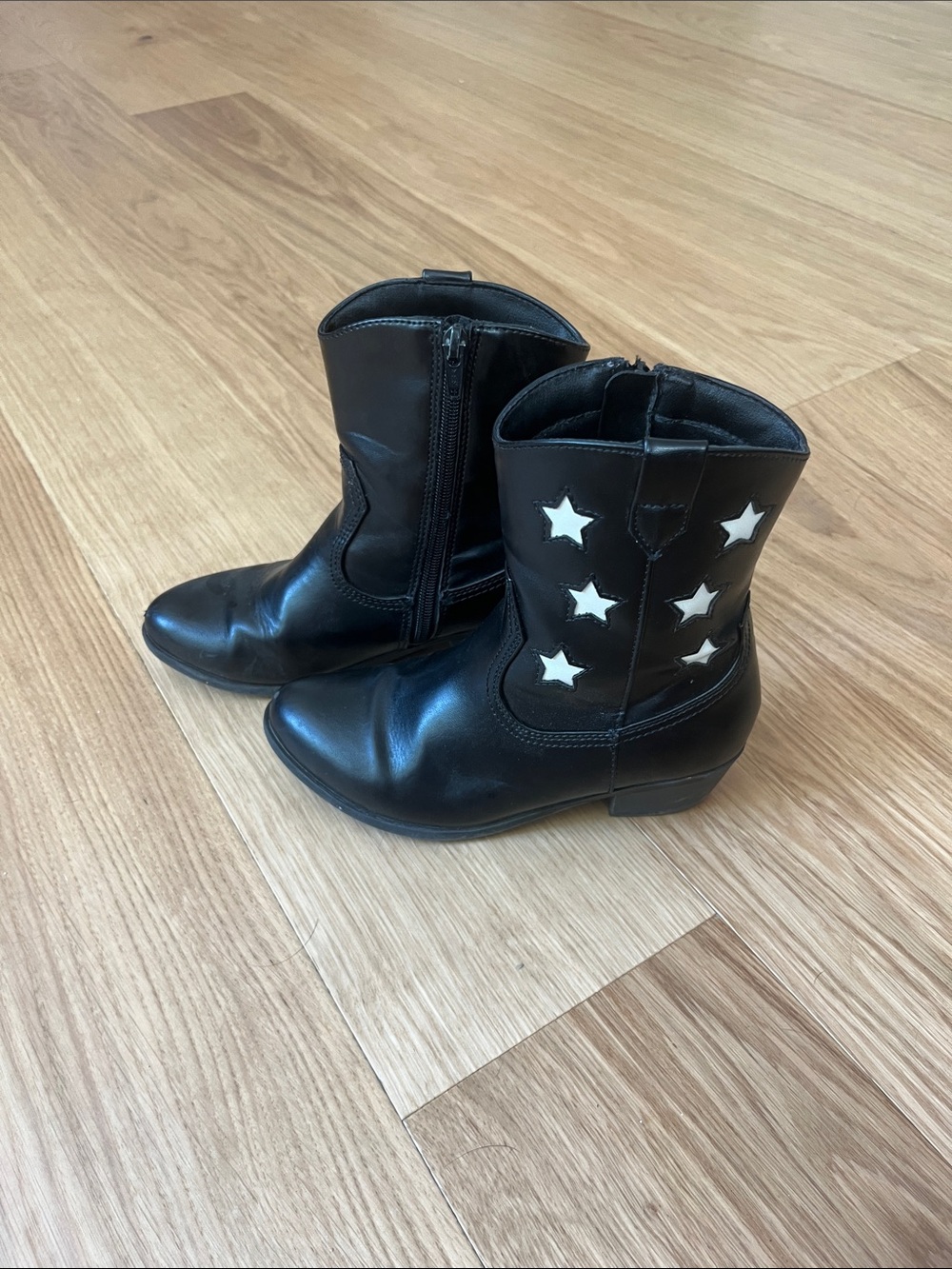 Art Class Girls Margot Western Boots Black Star Accent size 1